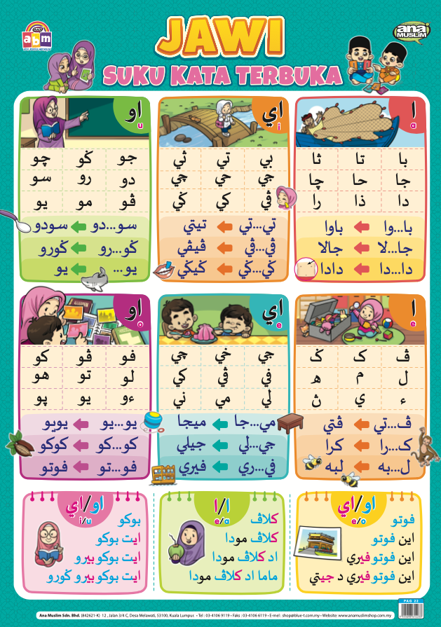 POSTER JAWI - SUKU KATA TERBUKA