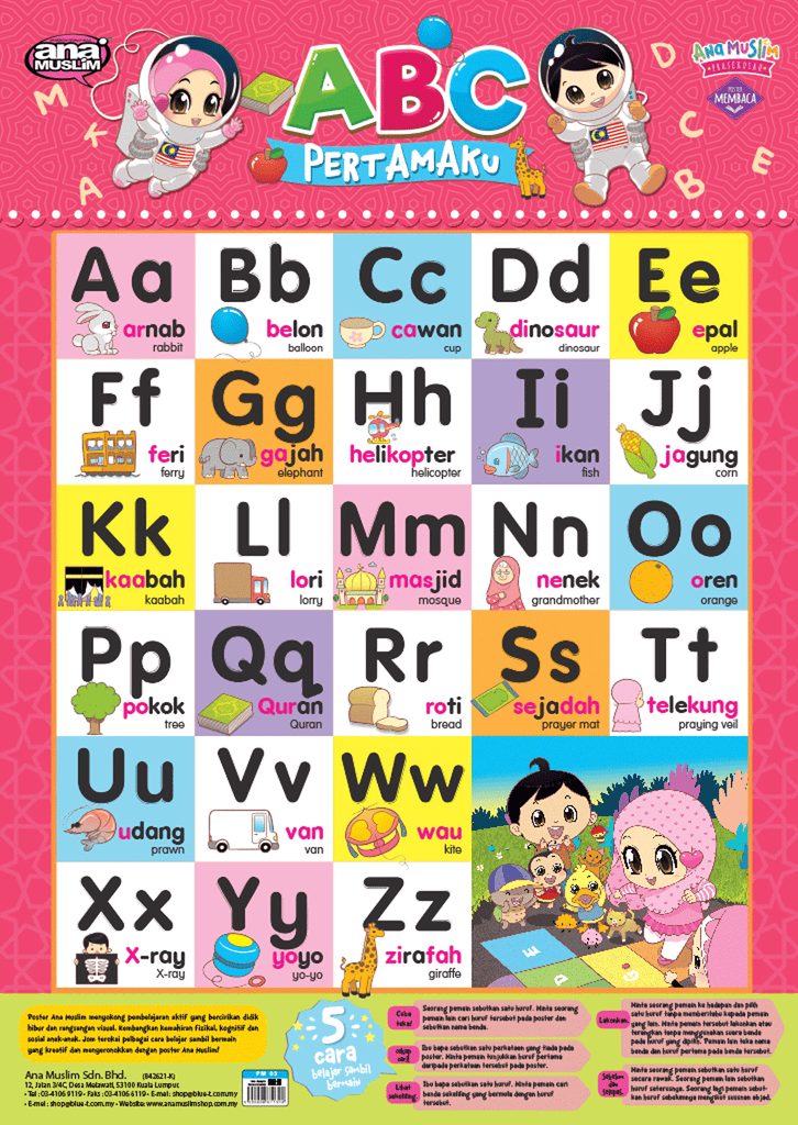POSTER MEMBACA - ABC PERTAMAKU