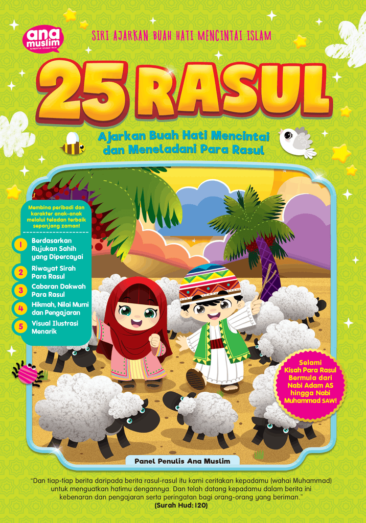 25 RASUL - AJARKAN BUAH HATI MENCINTAI DAN MENELADANI PARA RASUL
