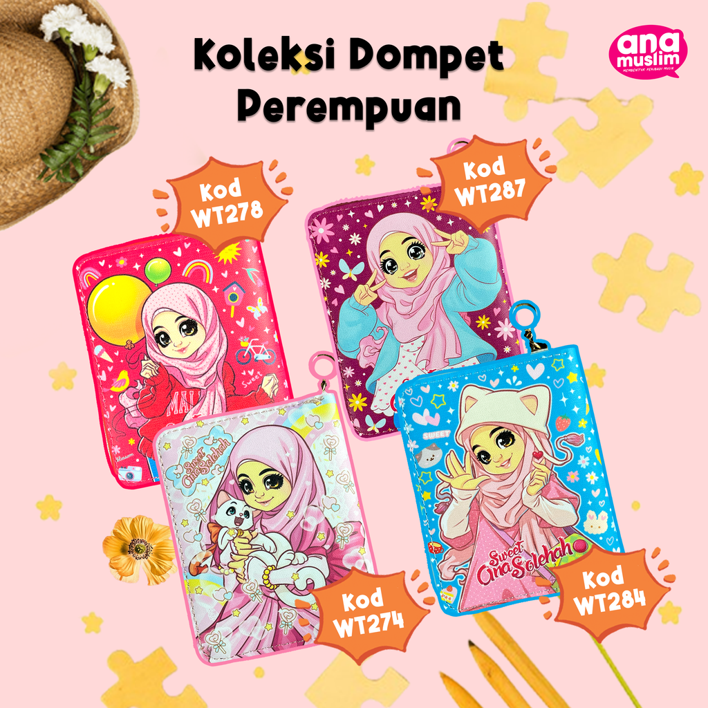 SET DOMPET PEREMPUAN I  MERCHANDISE I ANA MUSLIM I