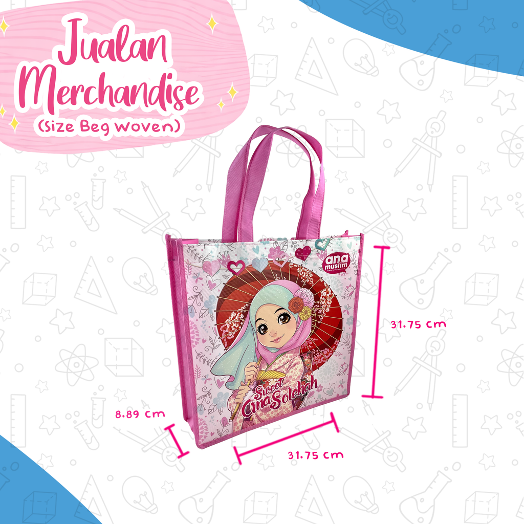 BEG TOTE BAG | WOVEN | ANA MUSLIM | MERCHANDISE | KANAK-KANAK – AMNIAGA